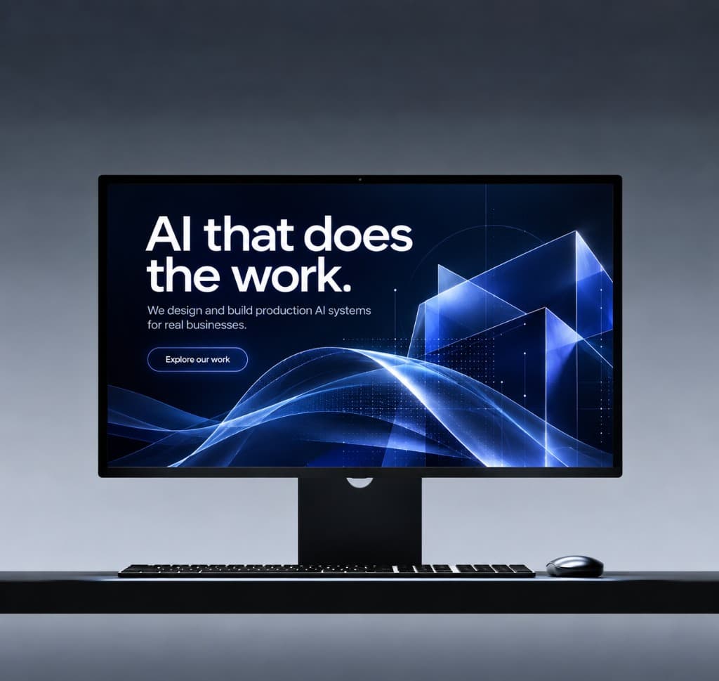 A desktop screen showing an AI product in use